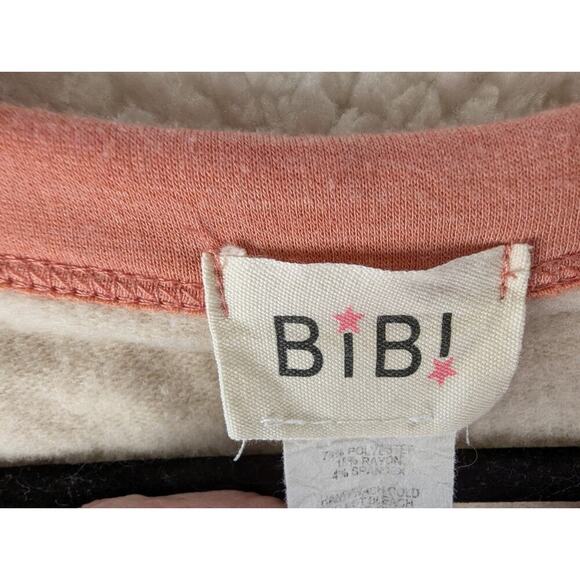 BiBi Oversized Color Block Exposed Seam Sweatshirt Multi Sz Large - Picture 3 of 8